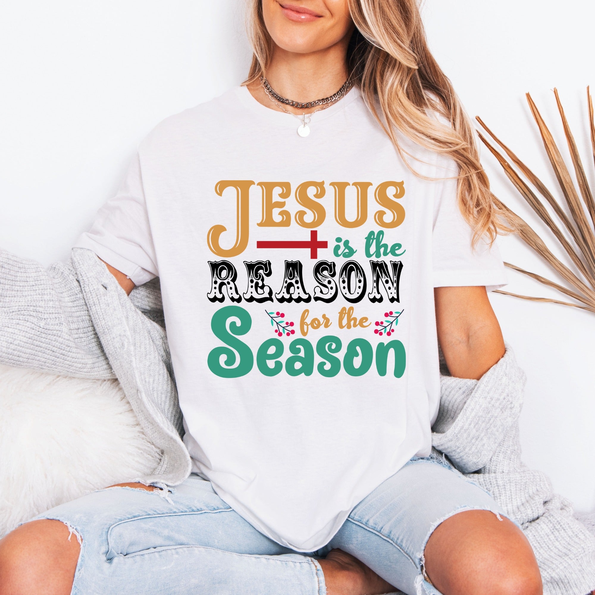 Jesus Is The Reason For The Season Christmas T-Shirt | Faith Holiday Tee