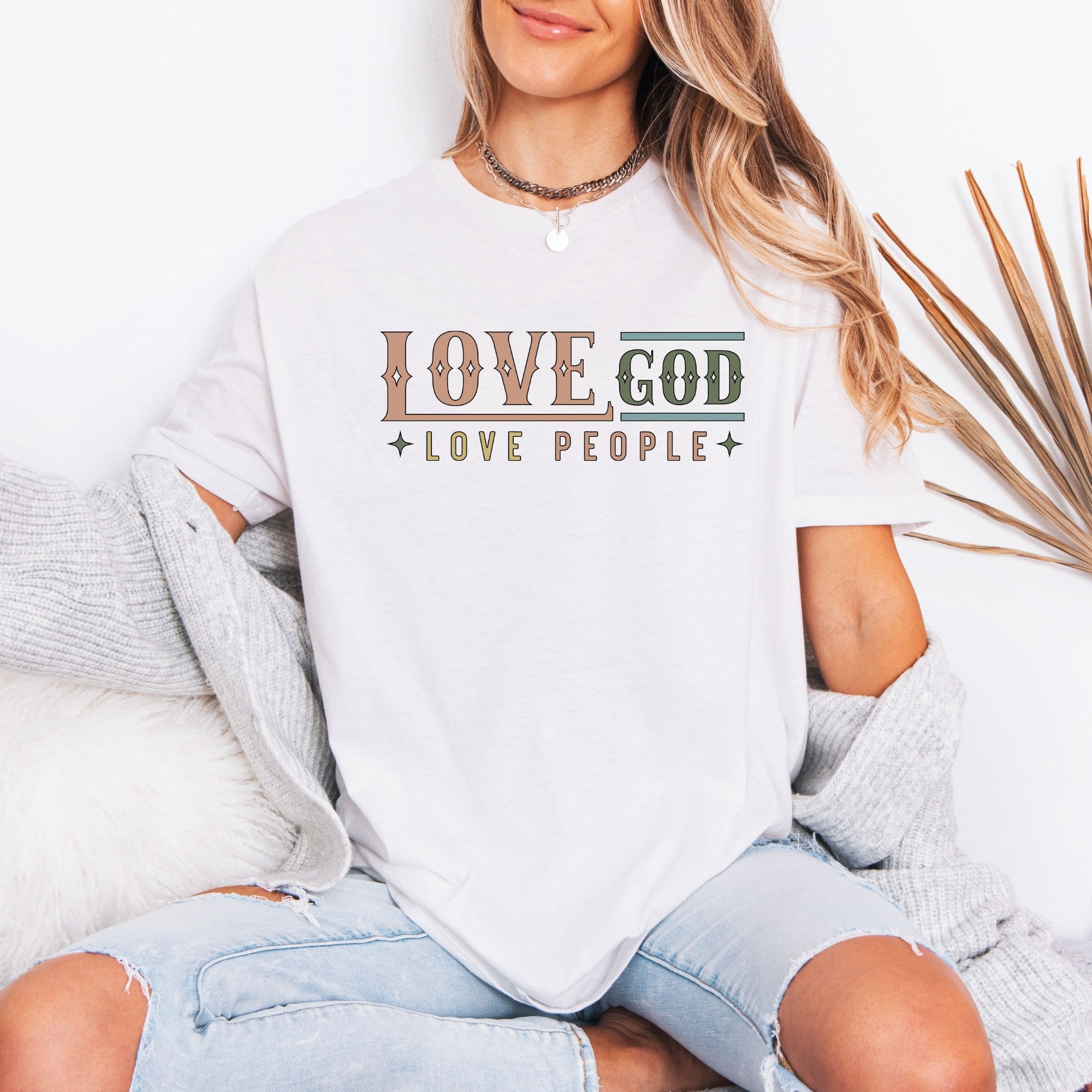 Love God Love People | Modern Faith Statement Tee