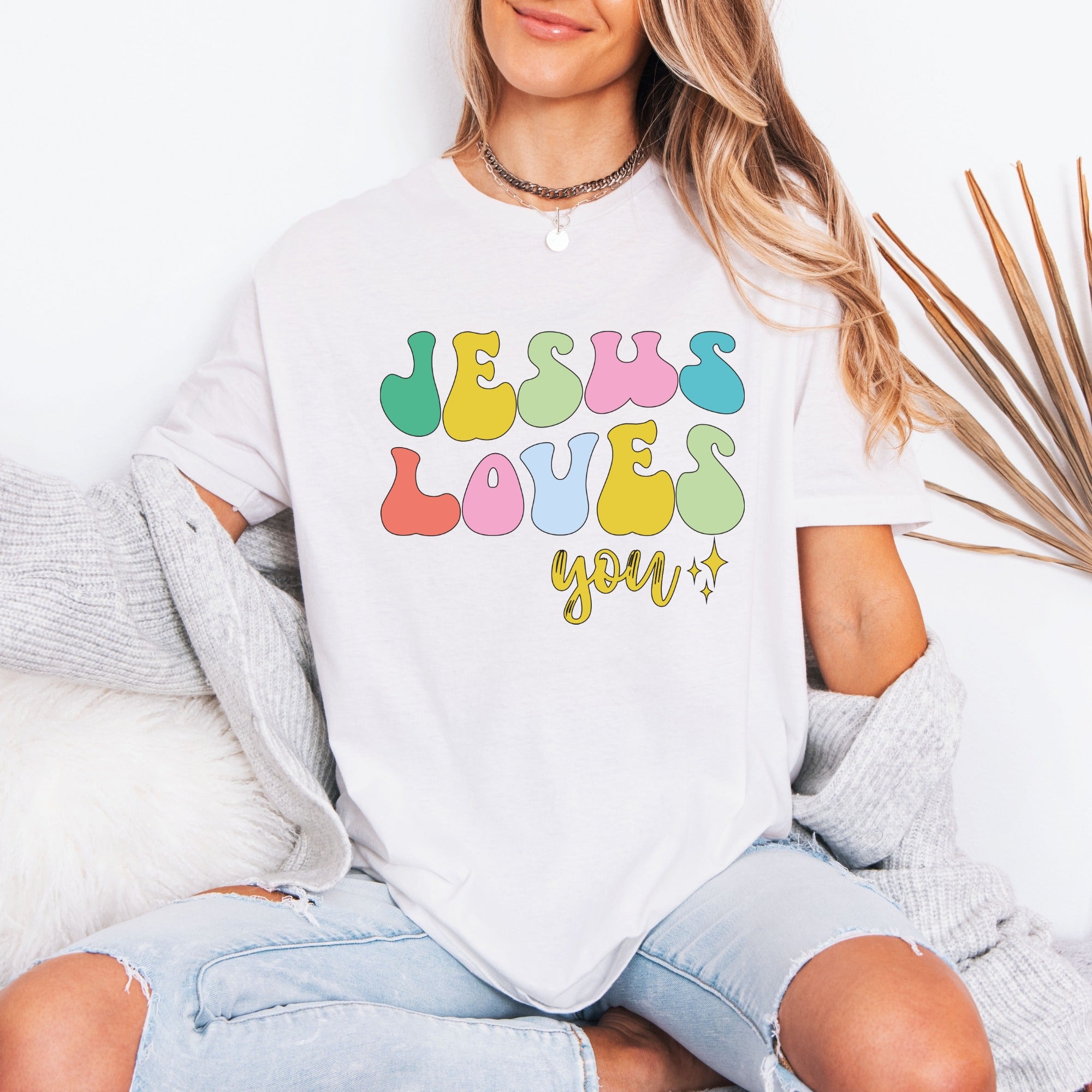 Jesus Loves You | Retro Affirmation Tee