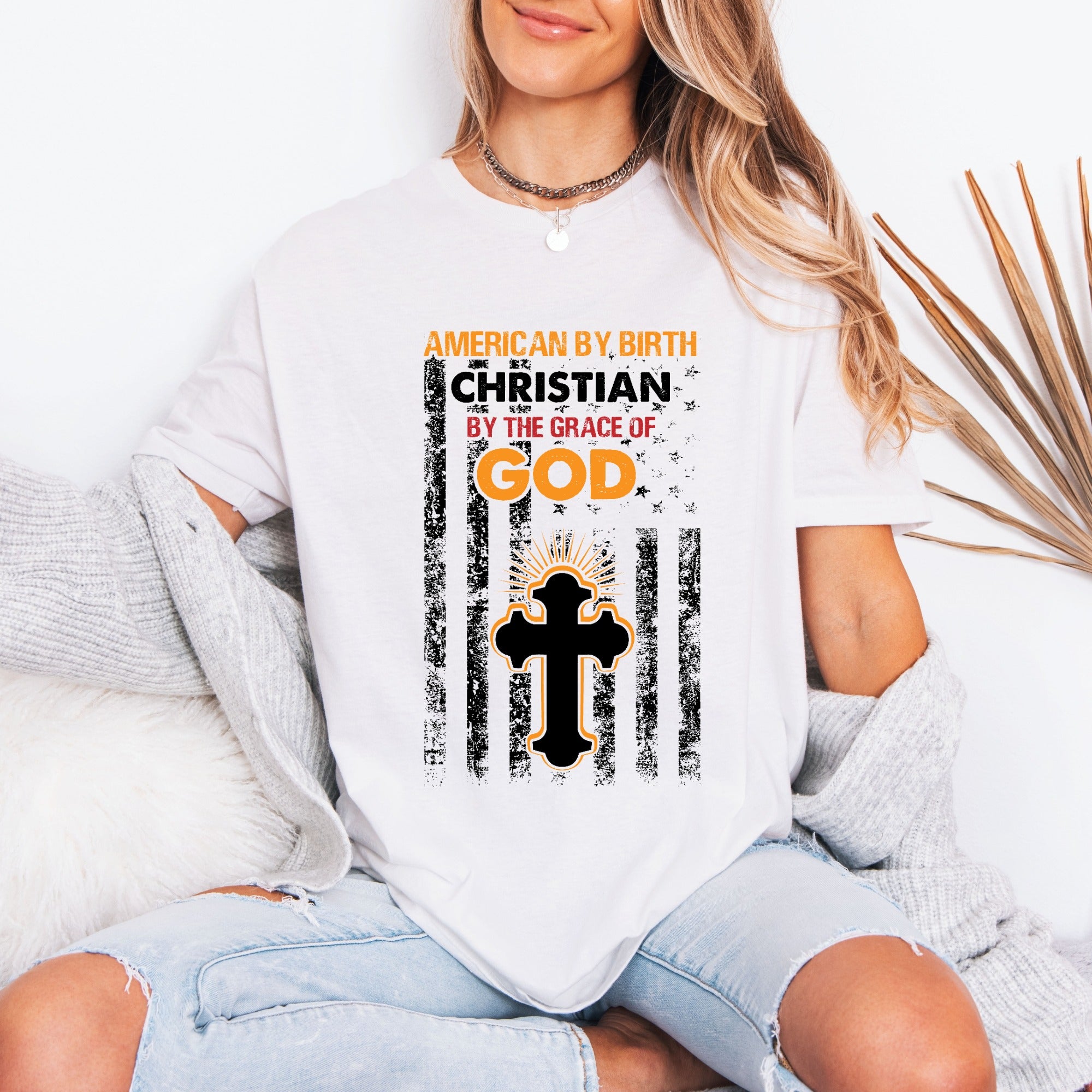 Christian By The Grace Of God | Faith & Patriotism Tee