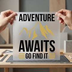 Adventure Awaits Mountains Retro Camping Ready to Press DTF Transfer for Dtf