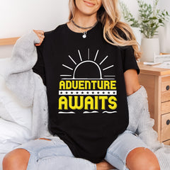 Adventure Awaits Sunrise Motivational Mountain Life Collection Good Vibes Collection Ready to Press DTF Transfer for Dtf