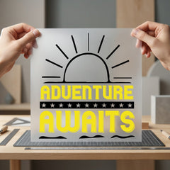 Adventure Awaits Sunrise Motivational Mountain Life Collection Good Vibes Collection Ready to Press DTF Transfer for Dtf