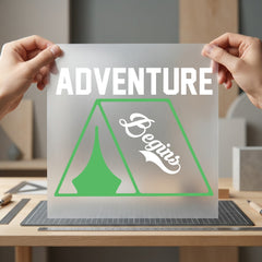 Adventure Begins Tent Outdoor Camping Ready to Press DTF Transfer for Dtf