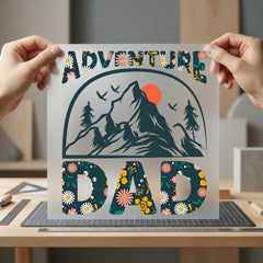 Adventure Dad Floral Nature Dad Floral Ready to Press DTF Transfer for Dtf