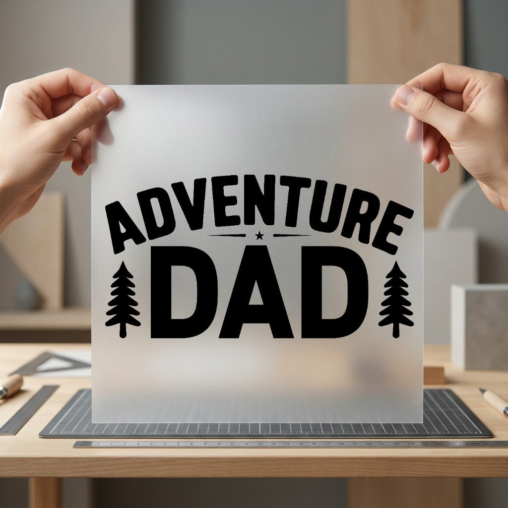 Adventure Dad Forest Text Dad Camping Ready to Press DTF Transfer for Dtf