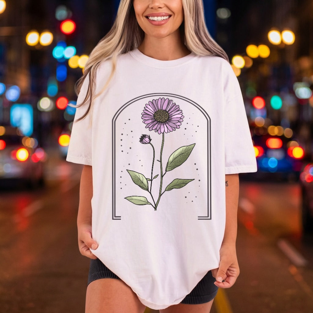 Aesthetic Floral Coneflower Botanical Vintage Retro Ready to Press DTF Transfer for Dtf