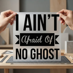 Ain Afraid Ghost Iconic Halloween Funny Ready to Press DTF Transfer for Dtf