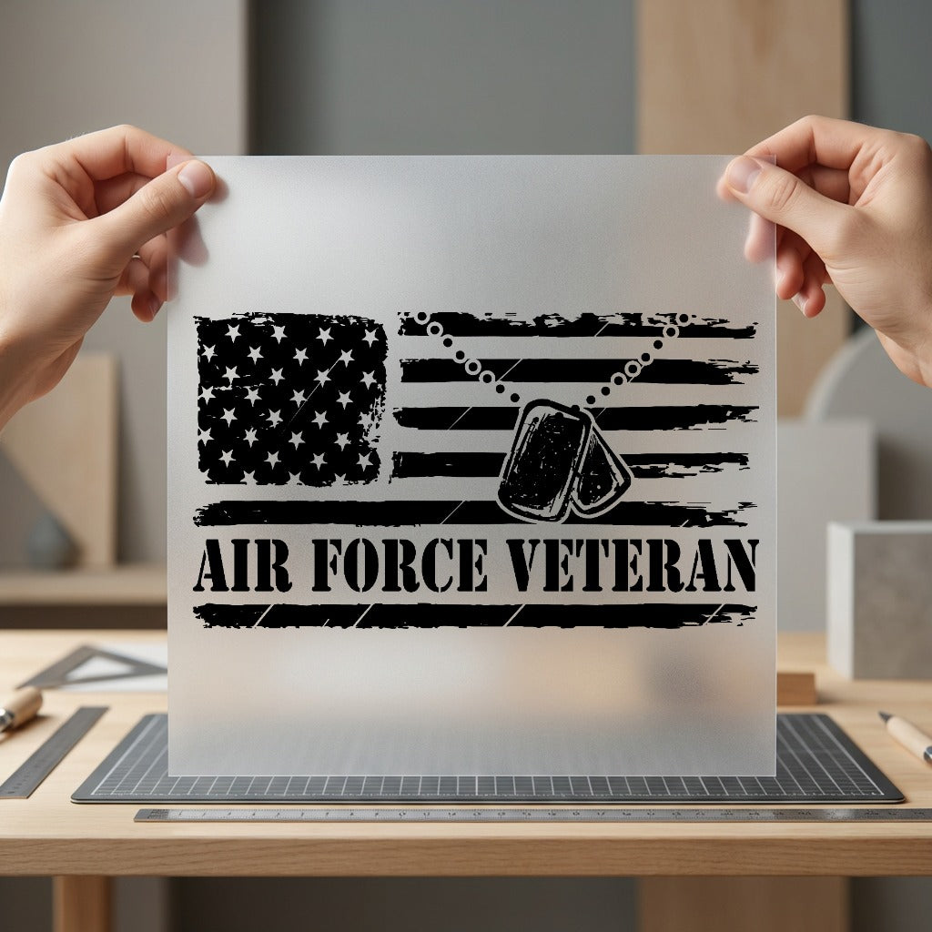 Air Force Veteran Distressed Patriotic Usa Ready to Press DTF Transfer for Dtf
