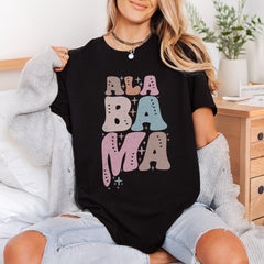 Alabama Boho Lettering Retro Usa Retro Ready to Press DTF Transfer for Dtf