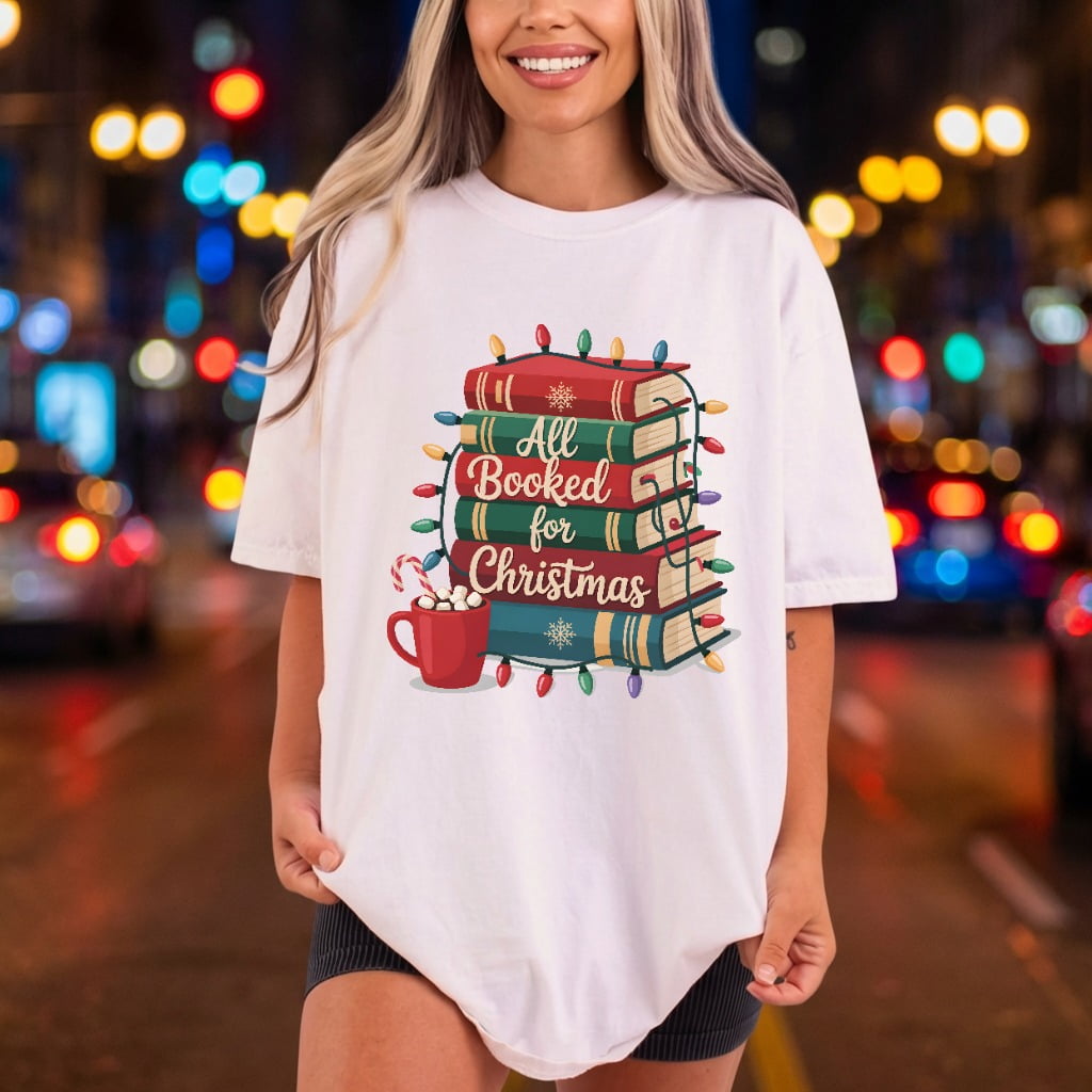 All Booked Christmas Cozy Christmas Ready to Press DTF Transfer for Dtf