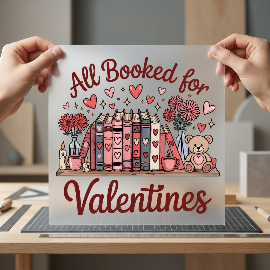 All Booked Valentines Romantic Valentine Ready to Press DTF Transfer for Dtf
