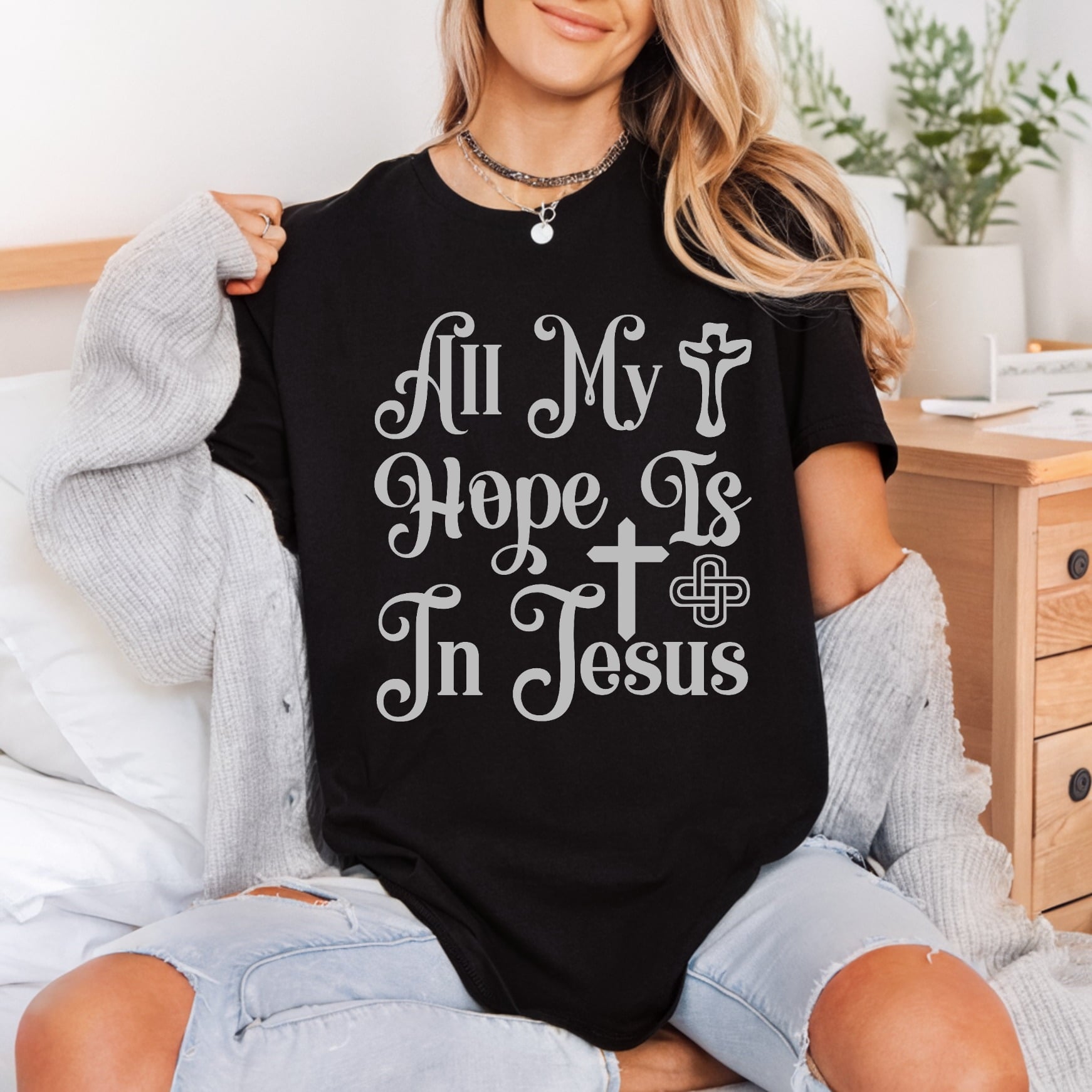 All Hope Jesus Christian Christian Faith Ready to Press DTF Transfer for Dtf