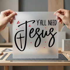 All Need Jesus Christian Christian Faith Ready to Press DTF Transfer for Dtf