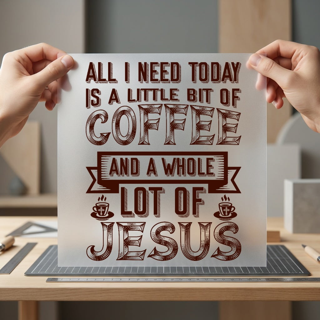 All Need Today Coffee Christian Faith Ready to Press DTF Transfer for Dtf