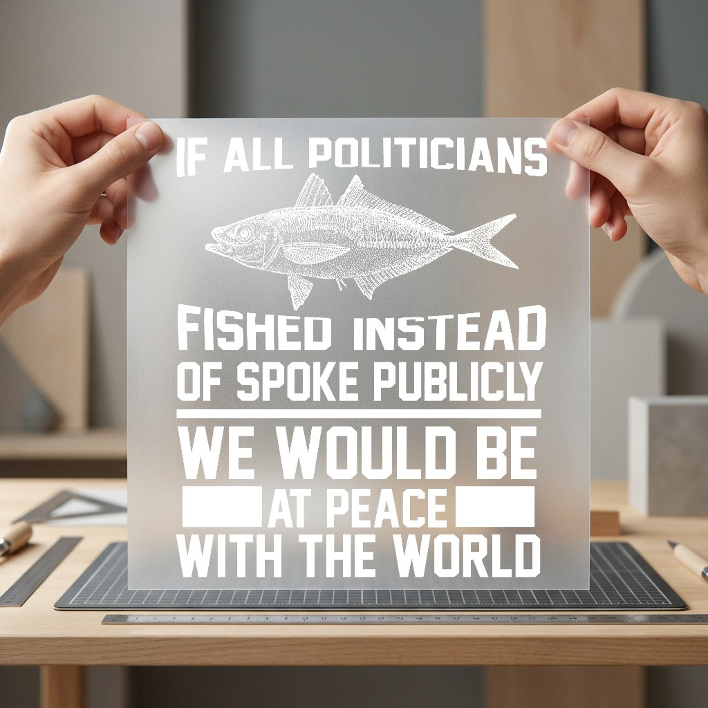 All Politicians Fished Humorous Dad Funny Ready to Press DTF Transfer for Dtf