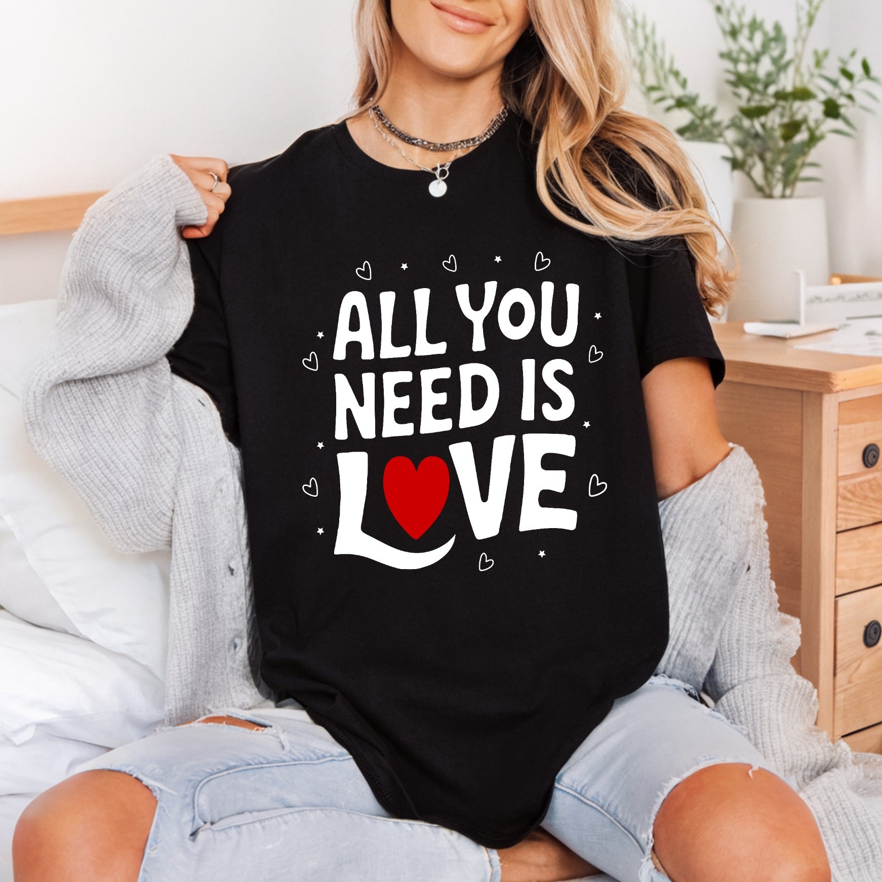 All You Need Love Valentine Ready to Press DTF Transfer for Dtf