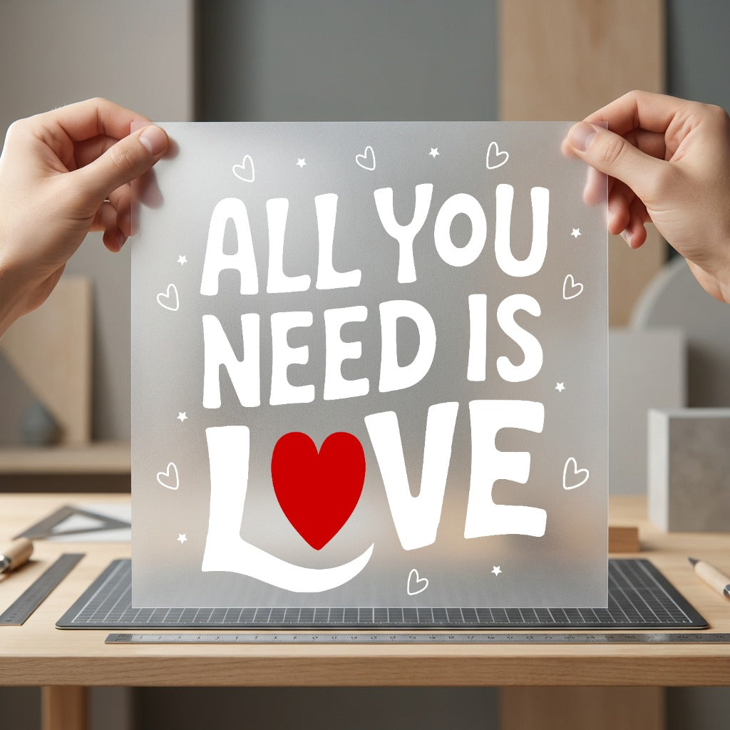 All You Need Love Valentine Ready to Press DTF Transfer for Dtf