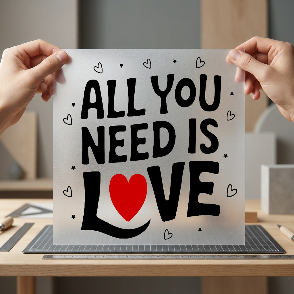 All You Need Love Valentine Ready to Press DTF Transfer for Dtf