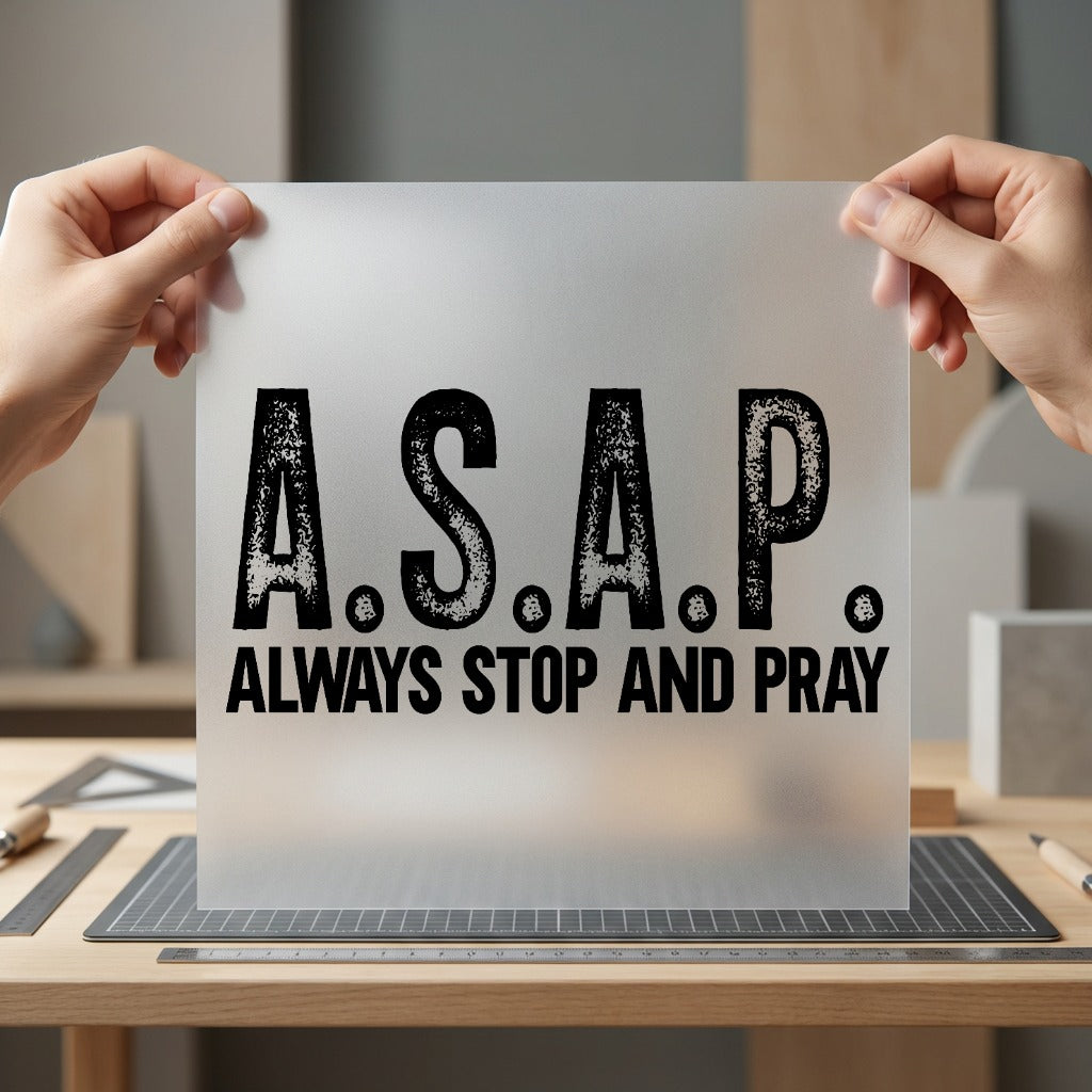 Always Stop Pray Faith-inspired Christian Faith Ready to Press DTF Transfer for Dtf