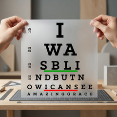 Amazing Grace Eye Chart Christian Faith Ready to Press DTF Transfer for Dtf