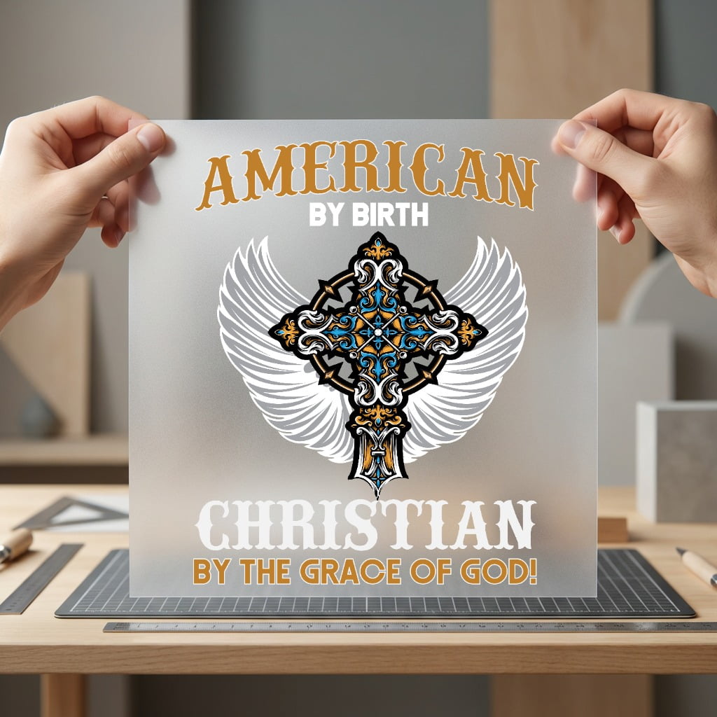 American Birth Christian Grace Christian Faith Ready to Press DTF Transfer for Dtf