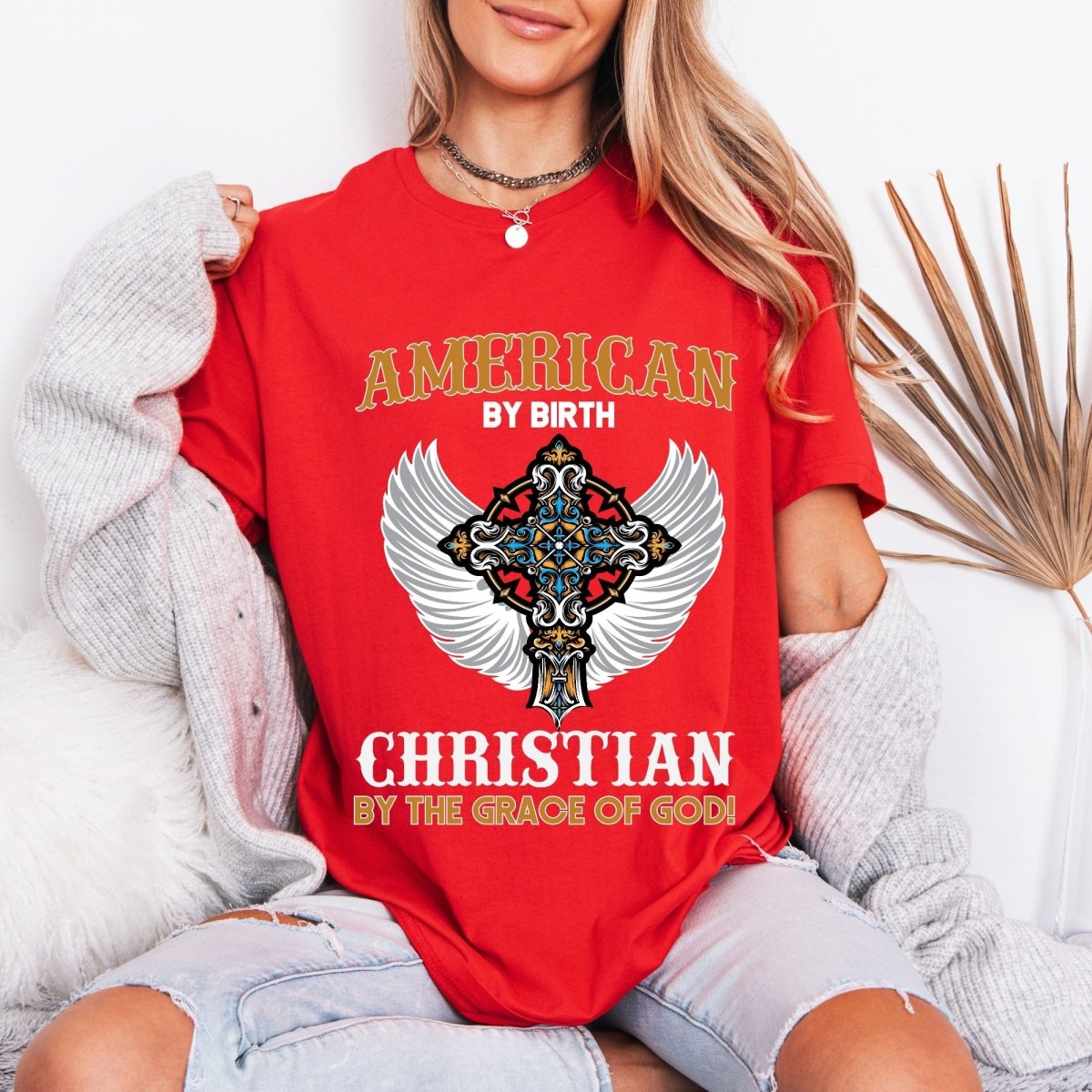 American By Birth Christian By Grace | Faith & Heritage Tee - Luckets.com