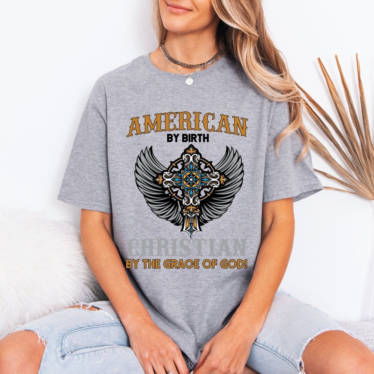 American By Birth Christian By Grace | Faith & Heritage Tee - Luckets.com
