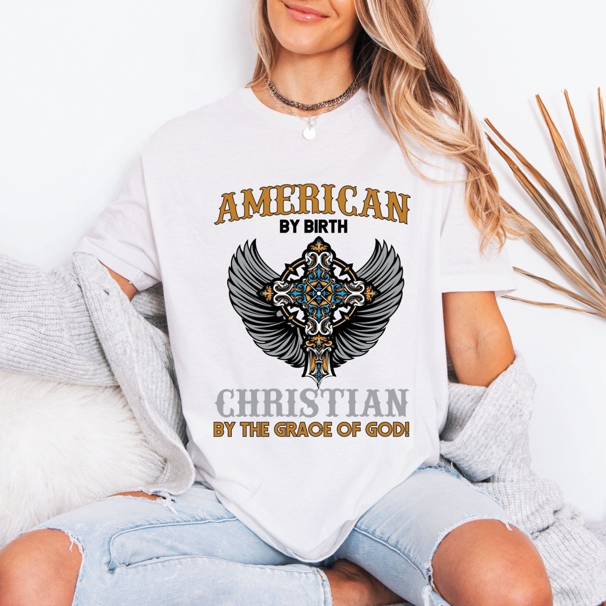 American By Birth Christian By Grace | Faith & Heritage Tee - Luckets.com