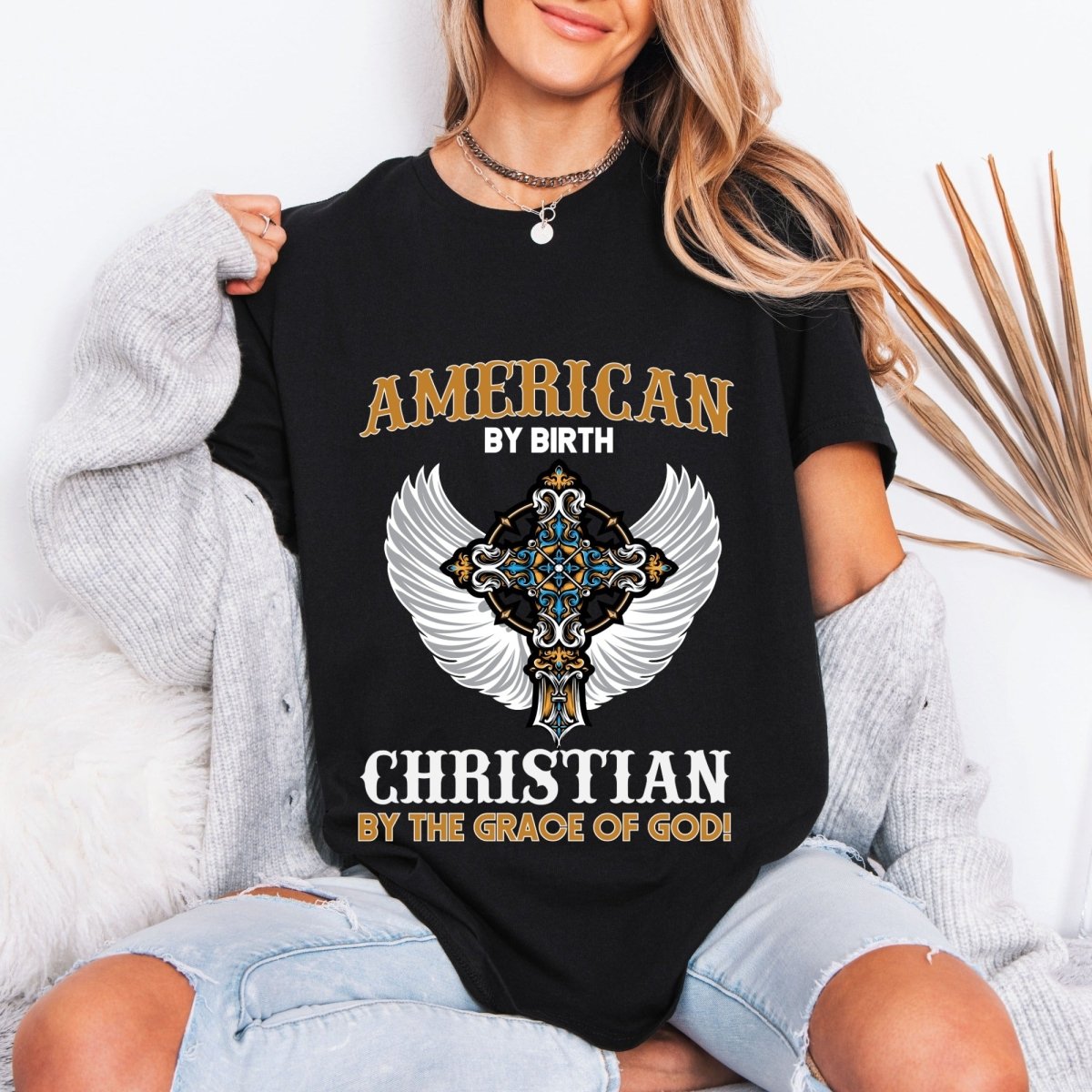 American By Birth Christian By Grace | Faith & Heritage Tee - Luckets.com