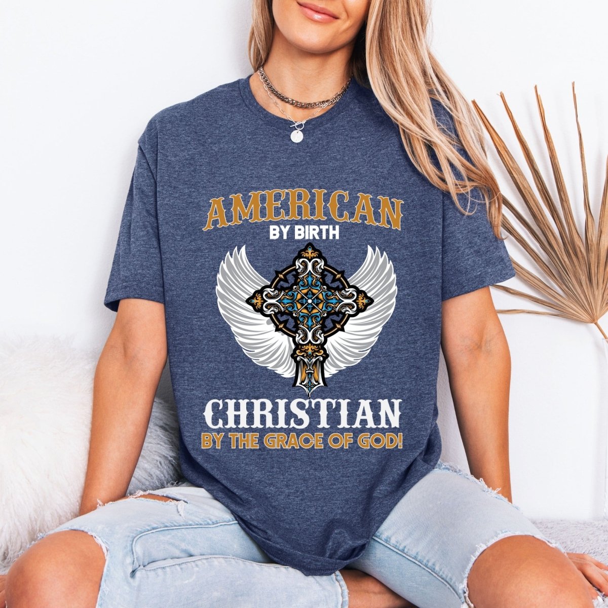 American By Birth Christian By Grace | Faith & Heritage Tee - Luckets.com