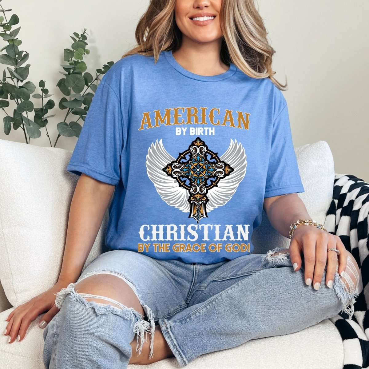 American By Birth Christian By Grace | Faith & Heritage Tee - Luckets.com
