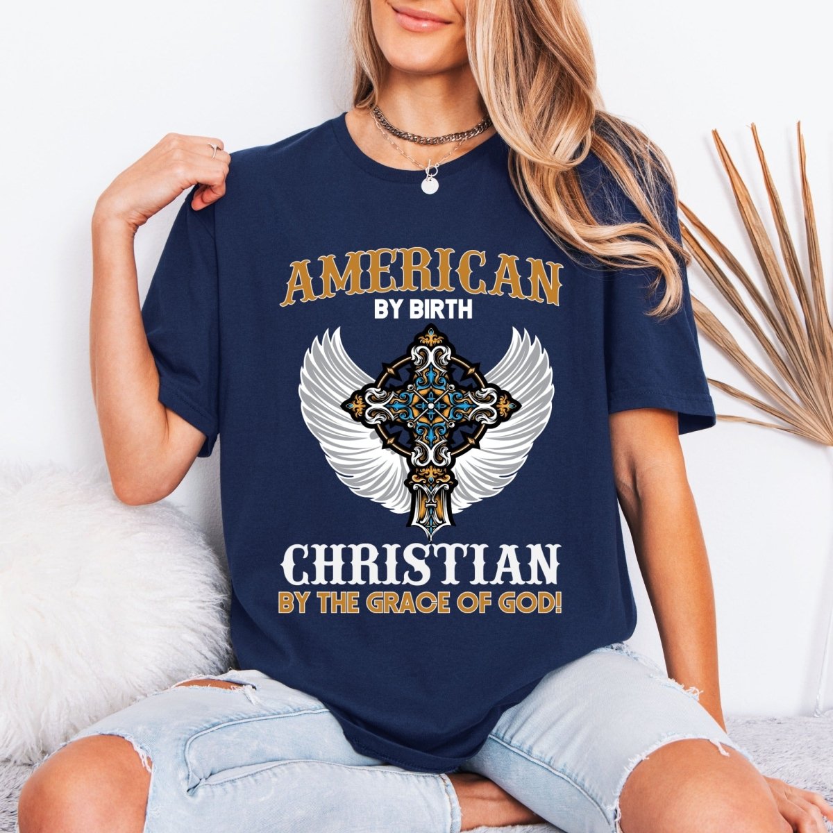 American By Birth Christian By Grace | Faith & Heritage Tee - Luckets.com