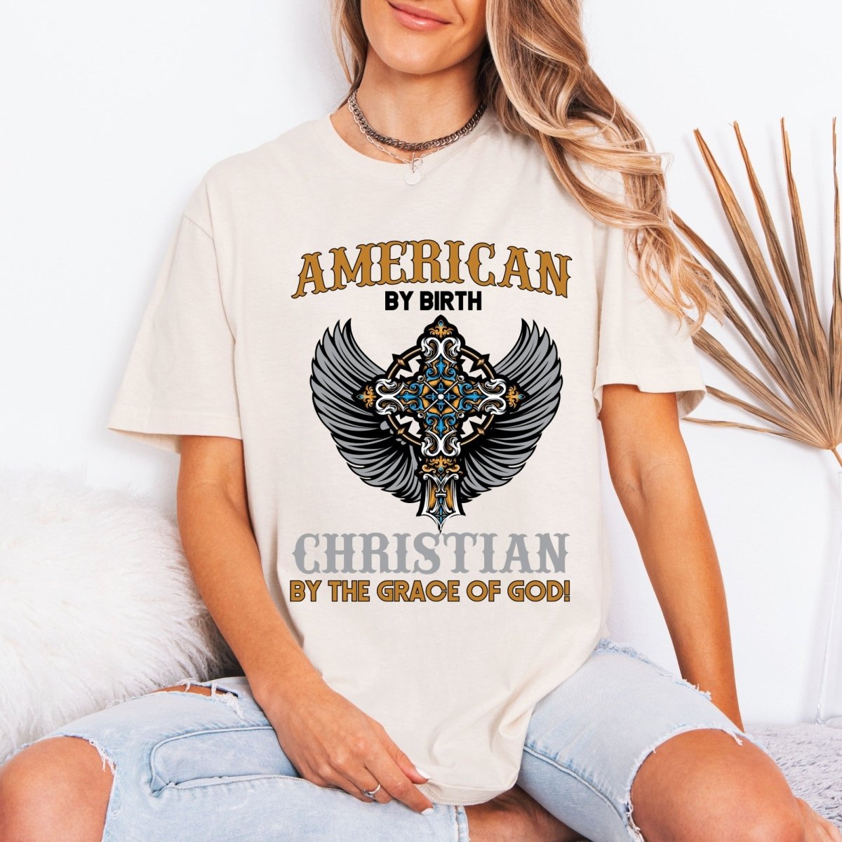 American By Birth Christian By Grace | Faith & Heritage Tee - Luckets.com