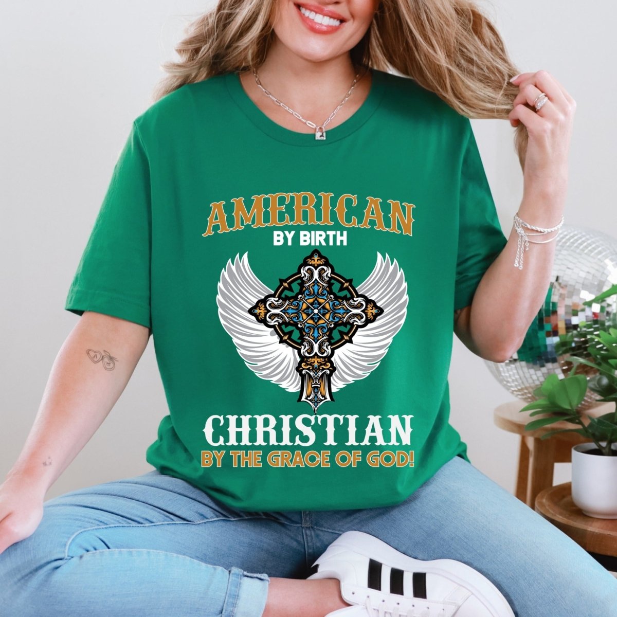 American By Birth Christian By Grace | Faith & Heritage Tee - Luckets.com