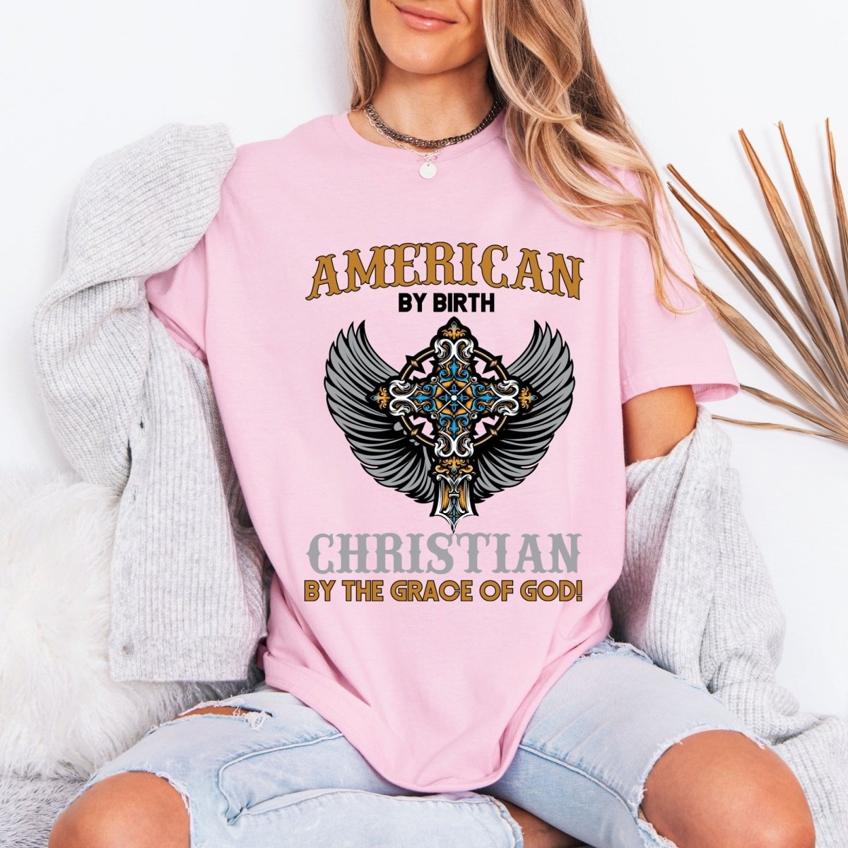 American By Birth Christian By Grace | Faith & Heritage Tee - Luckets.com