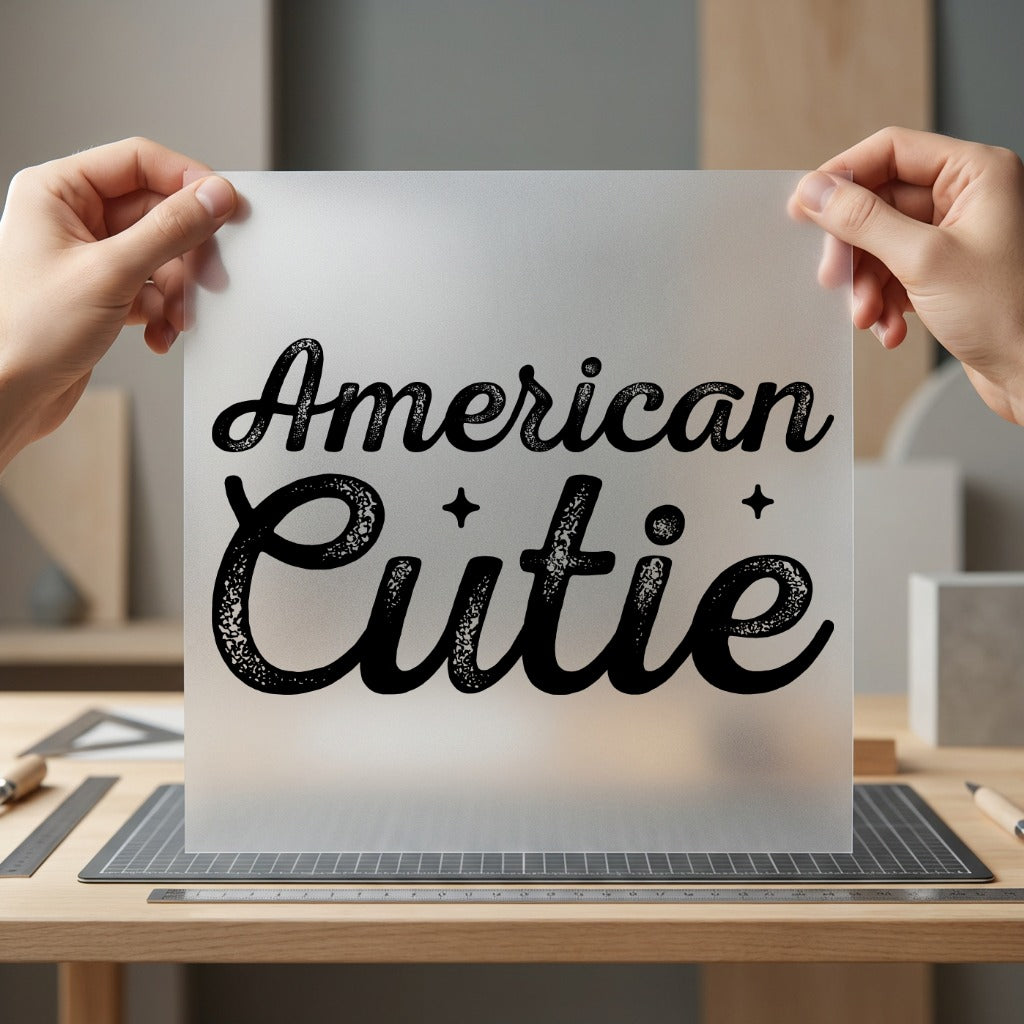 American Cutie Retro Script 4th Of July Usa Ready to Press DTF Transfer for Dtf