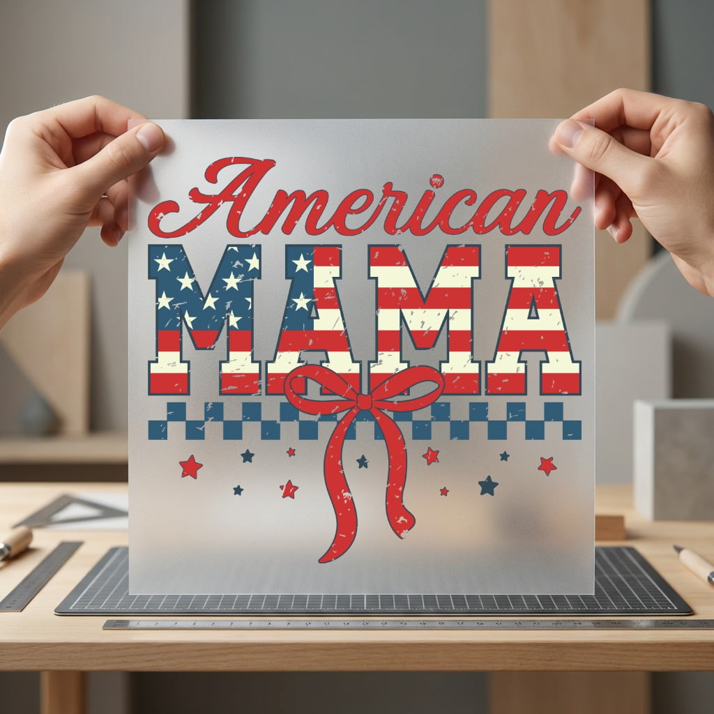 American Mama Patriotic Diy 4th Of July Patriotic Ready to Press DTF Transfer for Dtf