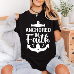 Anchored Faith Christian Diy Christian Faith Ready to Press DTF Transfer for Dtf