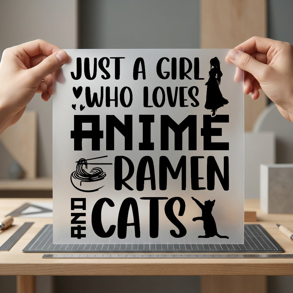 Anime Ramen Cats Kawaii Mom Dad Ready to Press DTF Transfer for Dtf