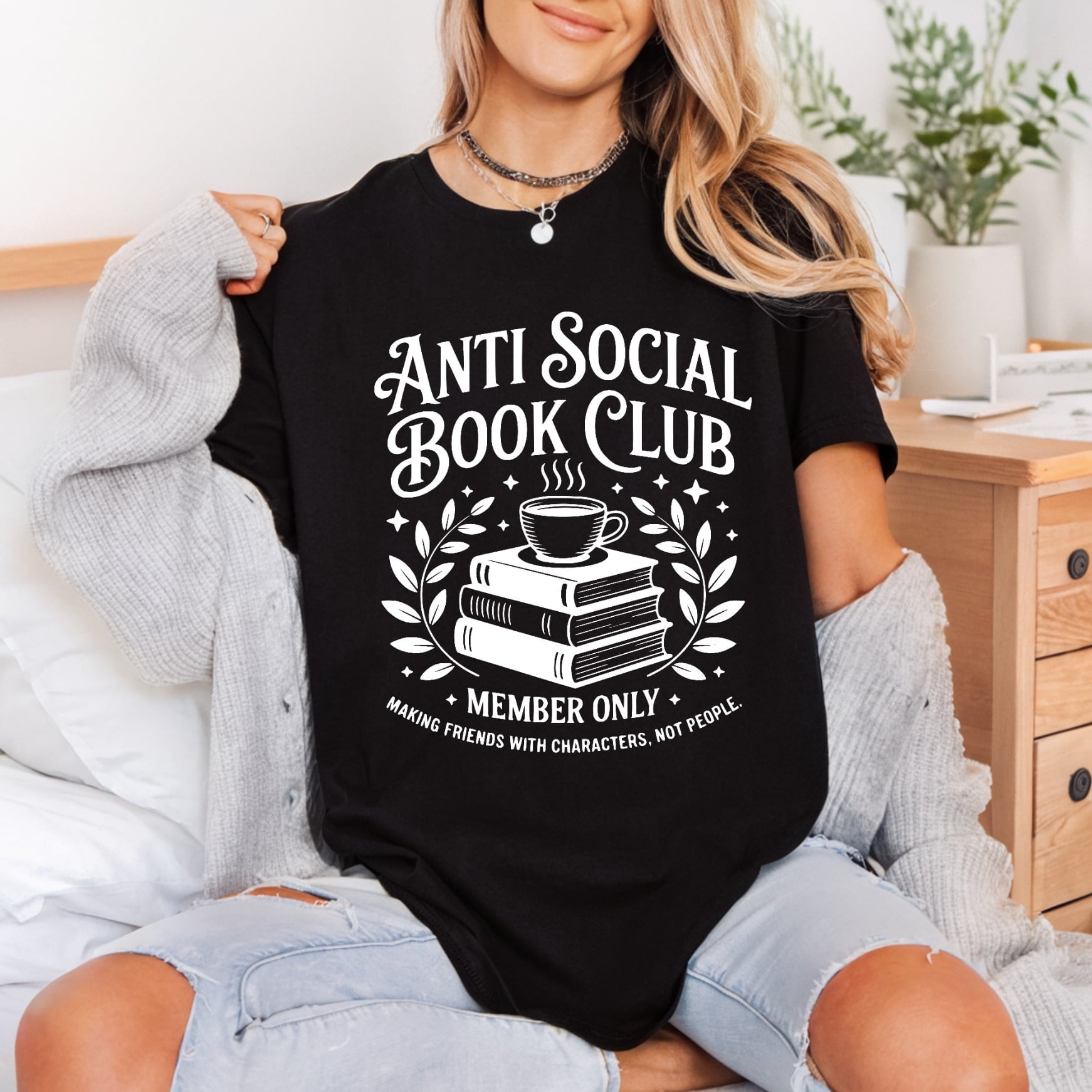 Anti Social Book Club Funny Sarcastic Ready to Press DTF Transfer for Dtf