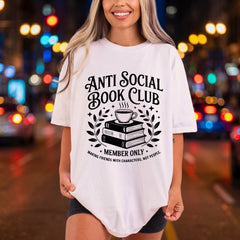 Anti Social Book Club Funny Sarcastic Ready to Press DTF Transfer for Dtf
