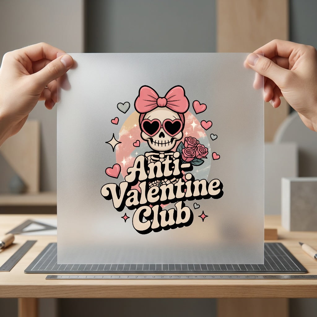 Anti Valentine Club Skeleton Valentine Funny Ready to Press DTF Transfer for Dtf
