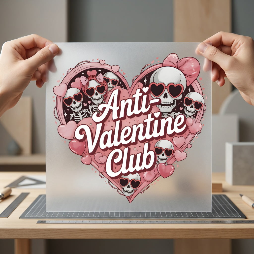 Anti-valentine Club Skulls Retro Halloween Valentine Ready to Press DTF Transfer for Dtf