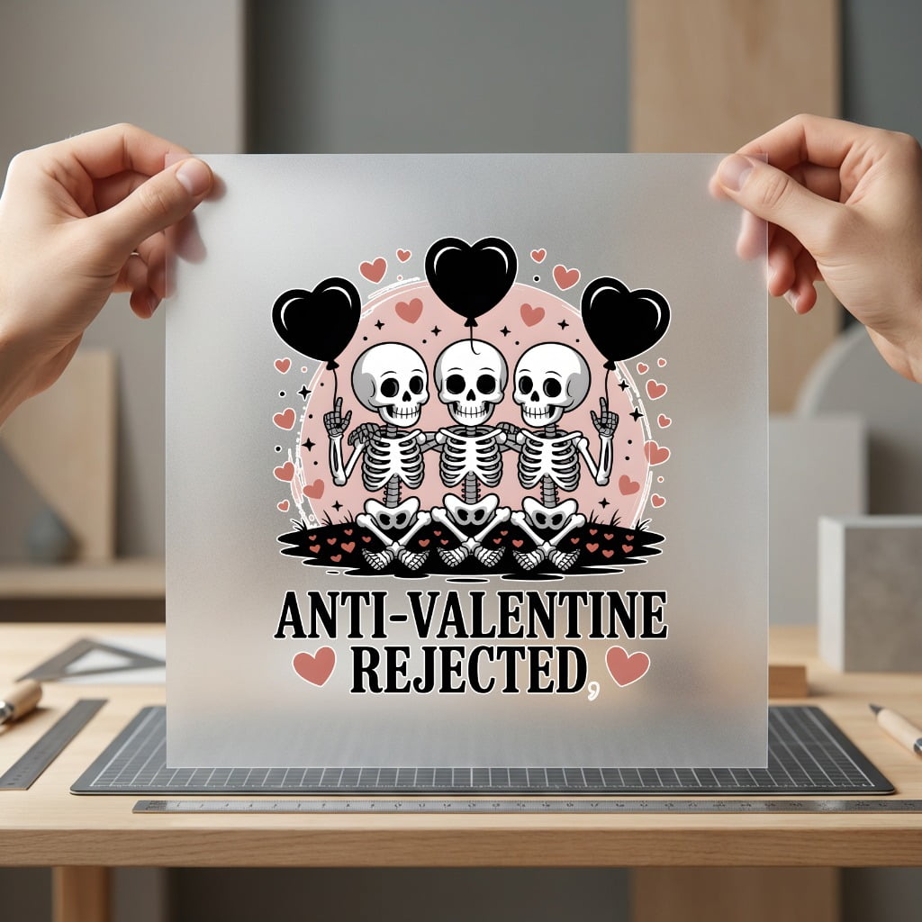 Anti-valentine Skeleton Crew Humorous Halloween Valentine Ready to Press DTF Transfer for Dtf