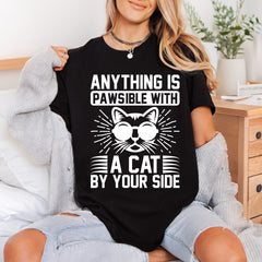 Anything Pawsible Cat Retro Funny Sarcastic Ready to Press DTF Transfer for Dtf