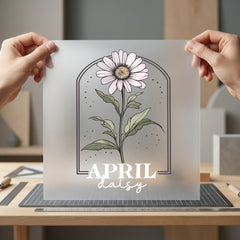 April Daisy Flower Botanical Spring Boho Ready to Press DTF Transfer for Dtf