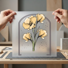 Arched Floral Bouquet Botanical Vintage Retro Ready to Press DTF Transfer for Dtf