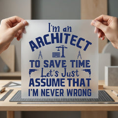 Architect Funny Quote Humorous Funny Sarcastic Ready to Press DTF Transfer for Dtf
