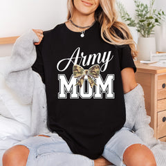 Army Mom Camo Bow Usa Freedom Ready to Press DTF Transfer for Dtf